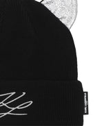 Berretto per bambina Karl Lagerfeld Kids nero con applicazioni Z31424 09B KARL LAGERFELD KIDS 