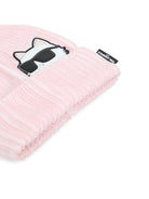 Berretto Choupette per bambina Karl Lagerfeld Kids rosa con applicazione Z31426 471 KARL LAGERFELD KIDS 