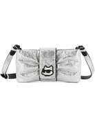 Borsa a tracolla per bambina Karl Lagerfeld Kids argento Ikon Choupette con dettaglio a fiocco Z31435 016 KARL LAGERFELD KIDS 