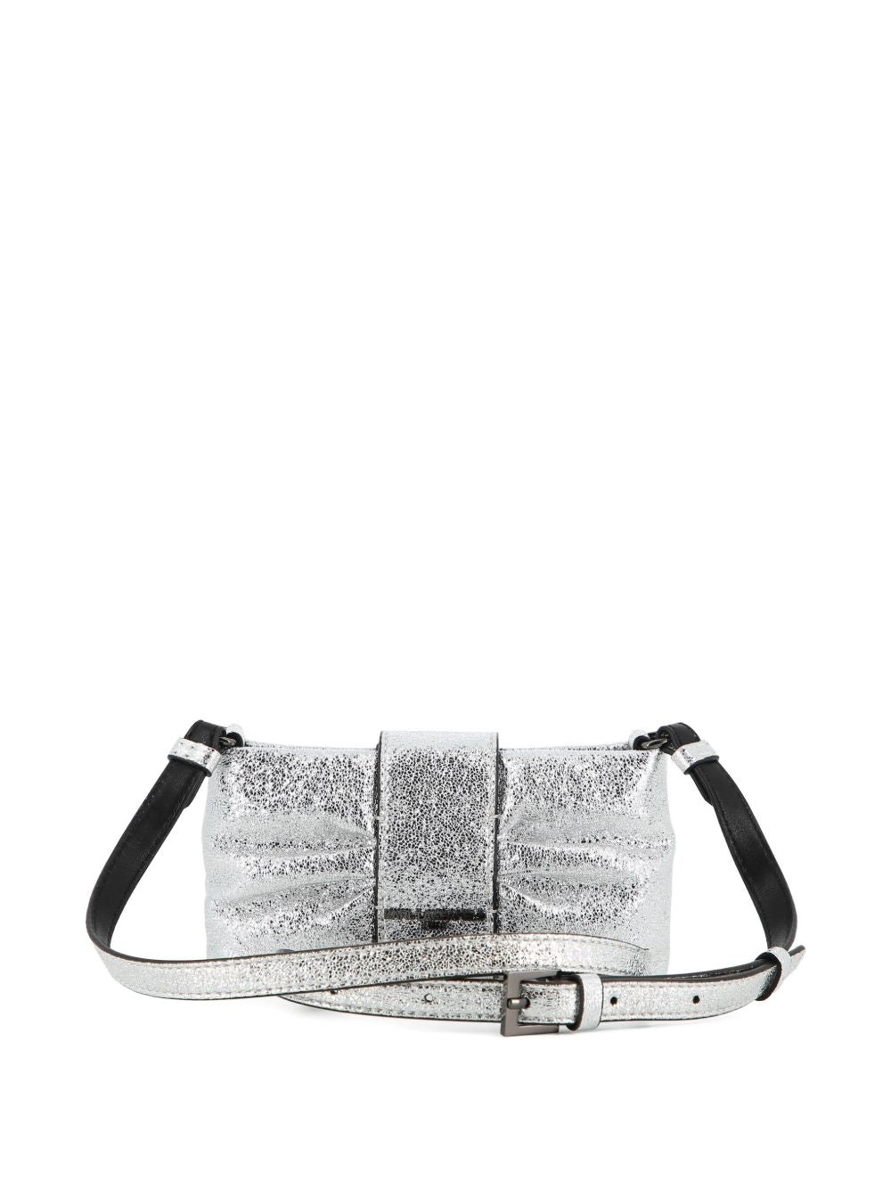 Borsa a tracolla per bambina Karl Lagerfeld Kids argento Ikon Choupette con dettaglio a fiocco Z31435 016 KARL LAGERFELD KIDS 
