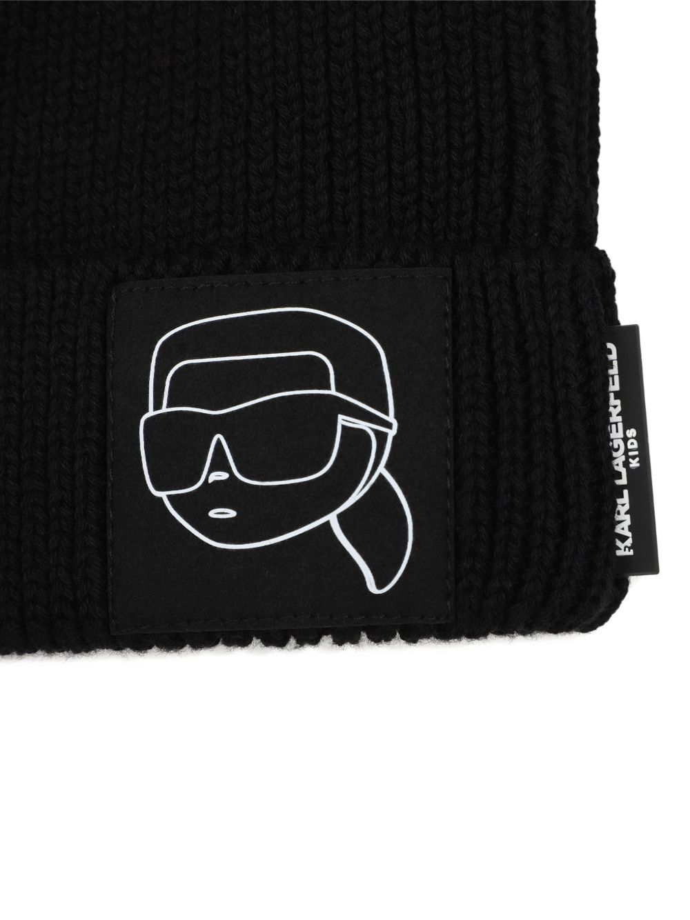 Cappello per bambino Karl Lagerfeld Kids nero con stampa grafica Karl sul davanti Z31442 09B KARL LAGERFELD KIDS 