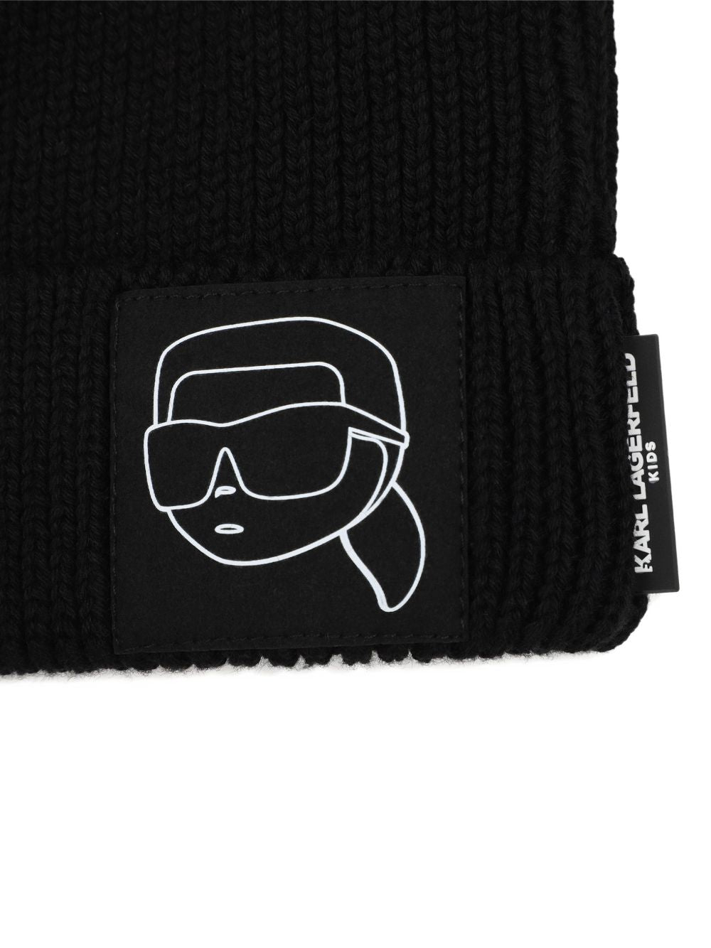 Cappello per bambino Karl Lagerfeld Kids nero con stampa grafica Karl sul davanti Z31442 09B KARL LAGERFELD KIDS 