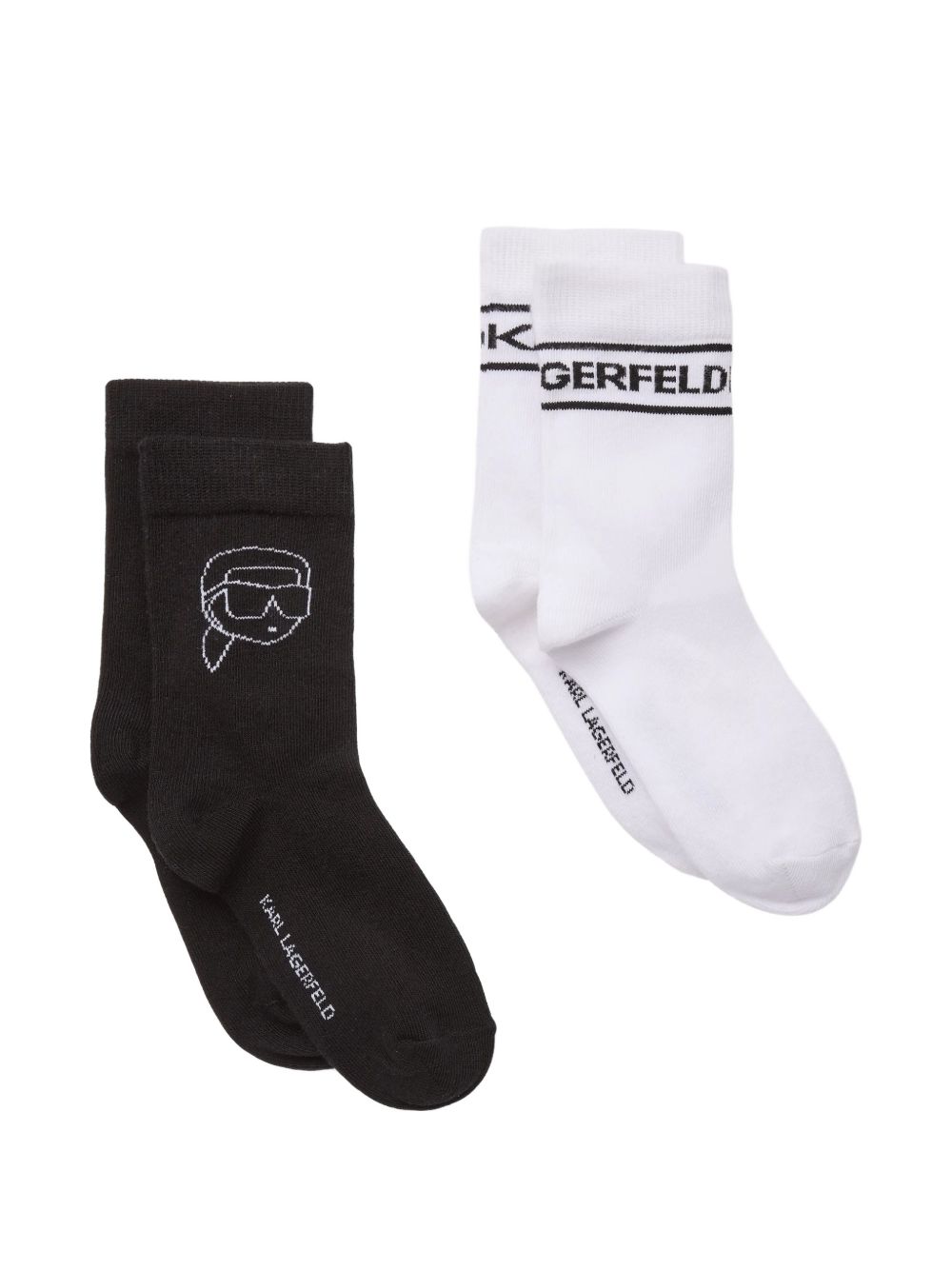 Calzini per bambini Karl Lagerfeld Kids bianco e nero con logo Z31447 10P KARL LAGERFELD KIDS 