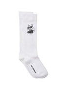 Calzini per bambina Karl Lagerfeld Kids bianchi con decorazione Choupette Z31450 10P KARL LAGERFELD KIDS 