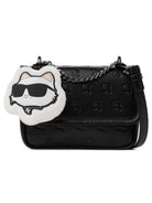 Borsa a spalla per bambina Karl Lagerfeld Kids nera con motivo Ikon Choupette Z31458 09B KARL LAGERFELD KIDS 