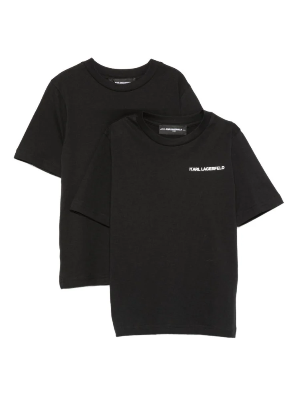 Set di due t-shirt per bambino Karl Lagerfeld Kids nero con logo sul petto Z31469 09B KARL LAGERFELD KIDS 