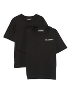 Set di due t-shirt per bambino Karl Lagerfeld Kids nero con logo sul petto Z31469 09B KARL LAGERFELD KIDS 