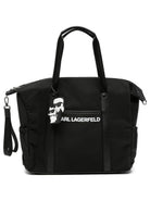 Borsa fasciatoio per neonati Karl Lagerfeld Kids nera con stampa Z31475 09B KARL LAGERFELD KIDS 