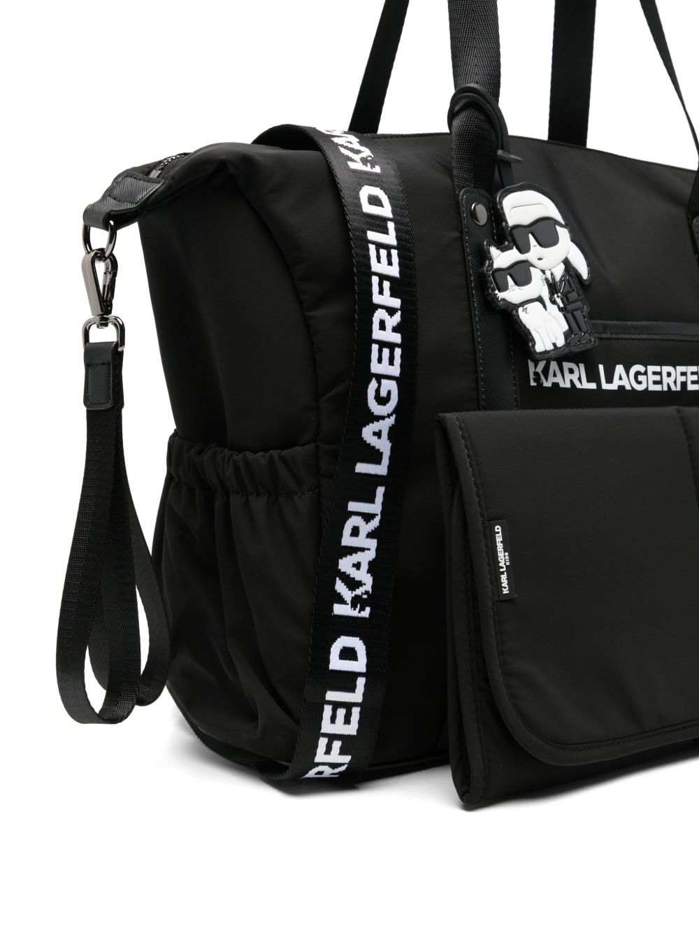 Borsa fasciatoio per neonati Karl Lagerfeld Kids nera con stampa Z31475 09B KARL LAGERFELD KIDS 