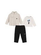 Set tre pezzi per neonato Karl Lagerfeld Kids multicolore con stampa Ikon Karl Z31484 M41 KARL LAGERFELD KIDS 
