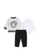 Set tre pezzi per neonato Karl Lagerfeld Kids multicolore con trama trapuntata Z31496 M60 KARL LAGERFELD KIDS 