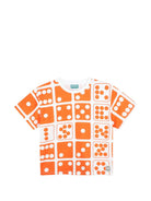 T-shirt per bambino Kenzo Kids arancione con stampa grafica K61916 421 KENZO KIDS 