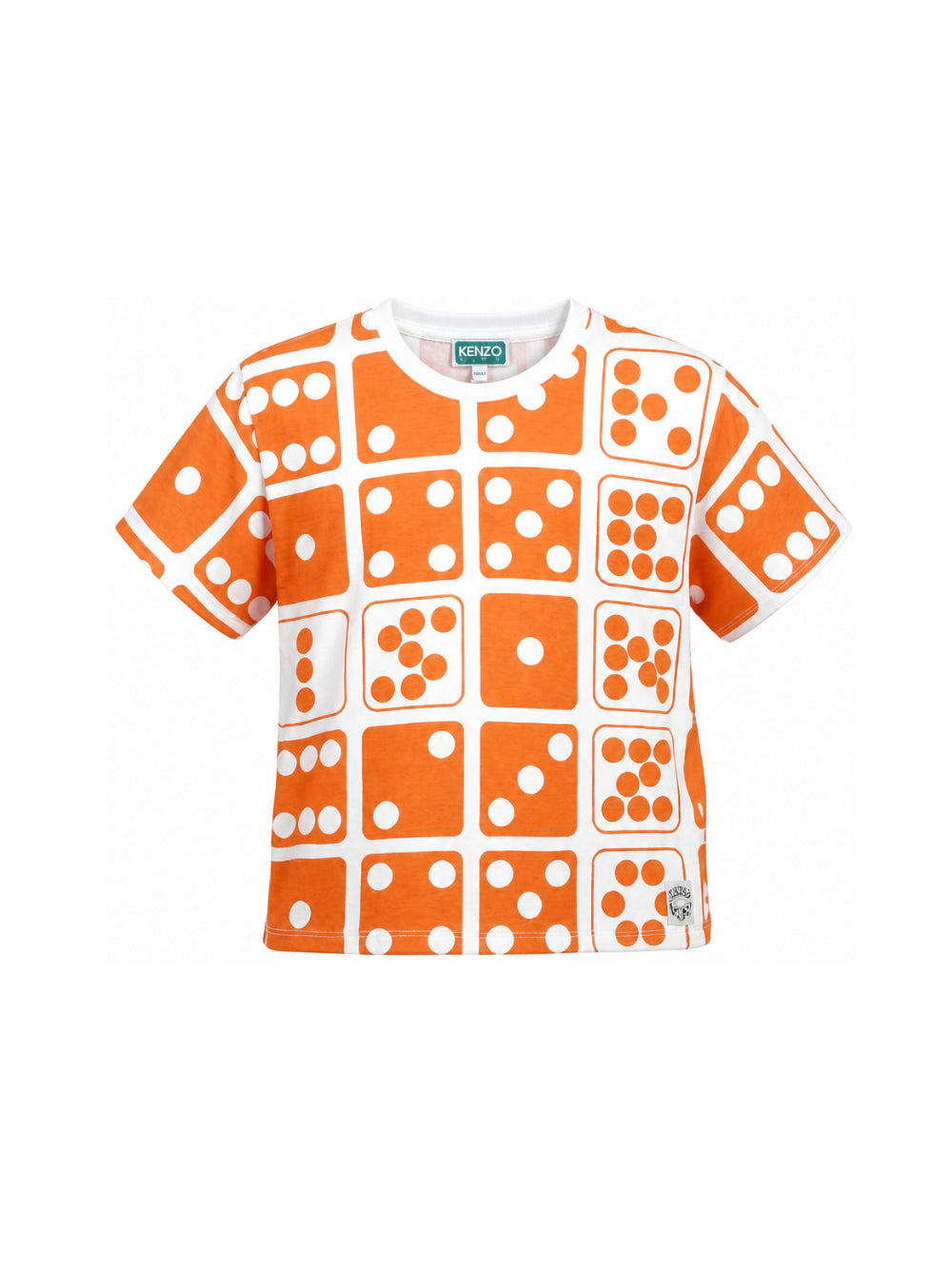 T-shirt per bambino Kenzo Kids arancione con stampa grafica K61916 421 KENZO KIDS 