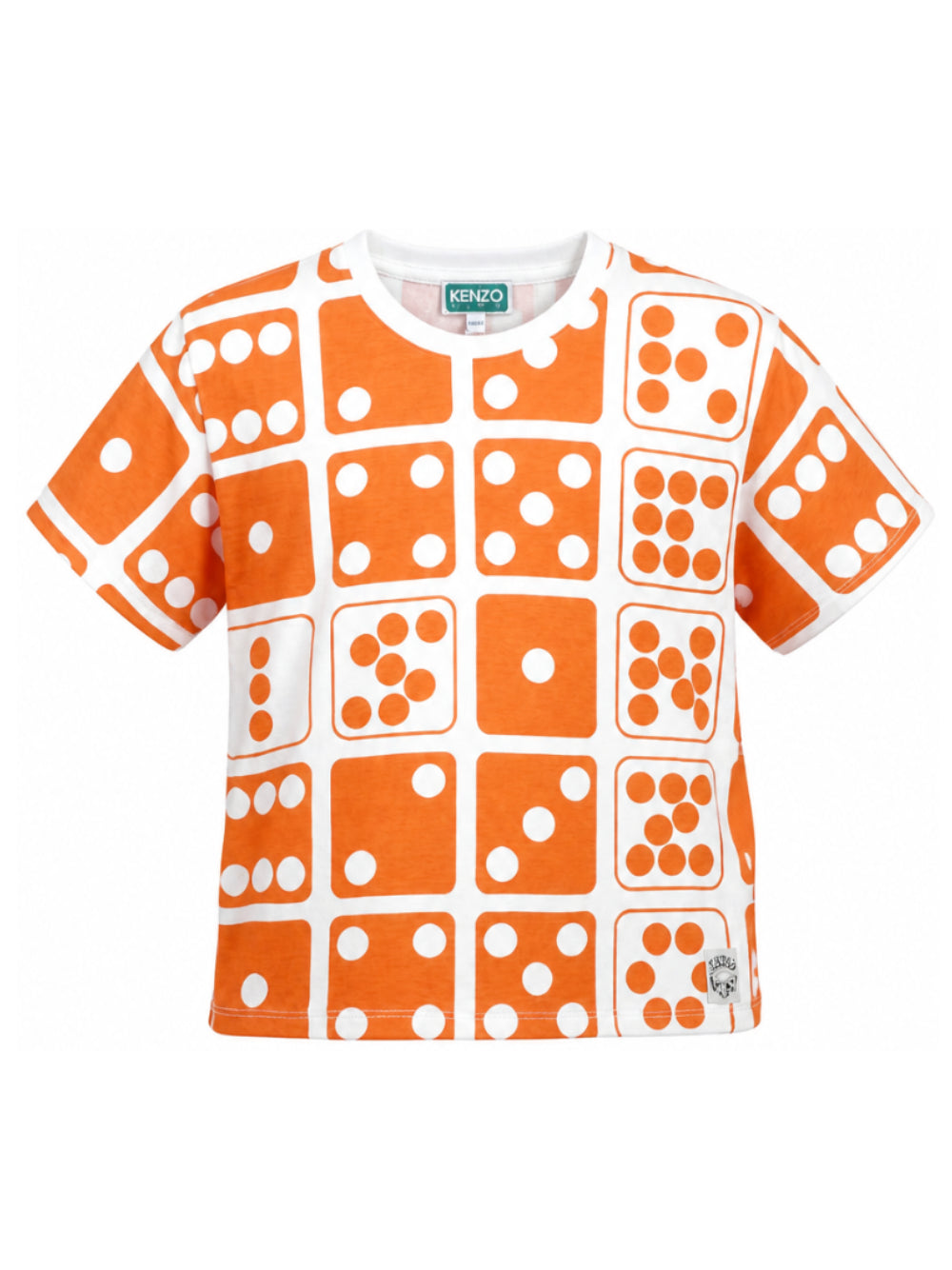 T-shirt per bambino Kenzo Kids arancione con stampa grafica K61916 421 KENZO KIDS 