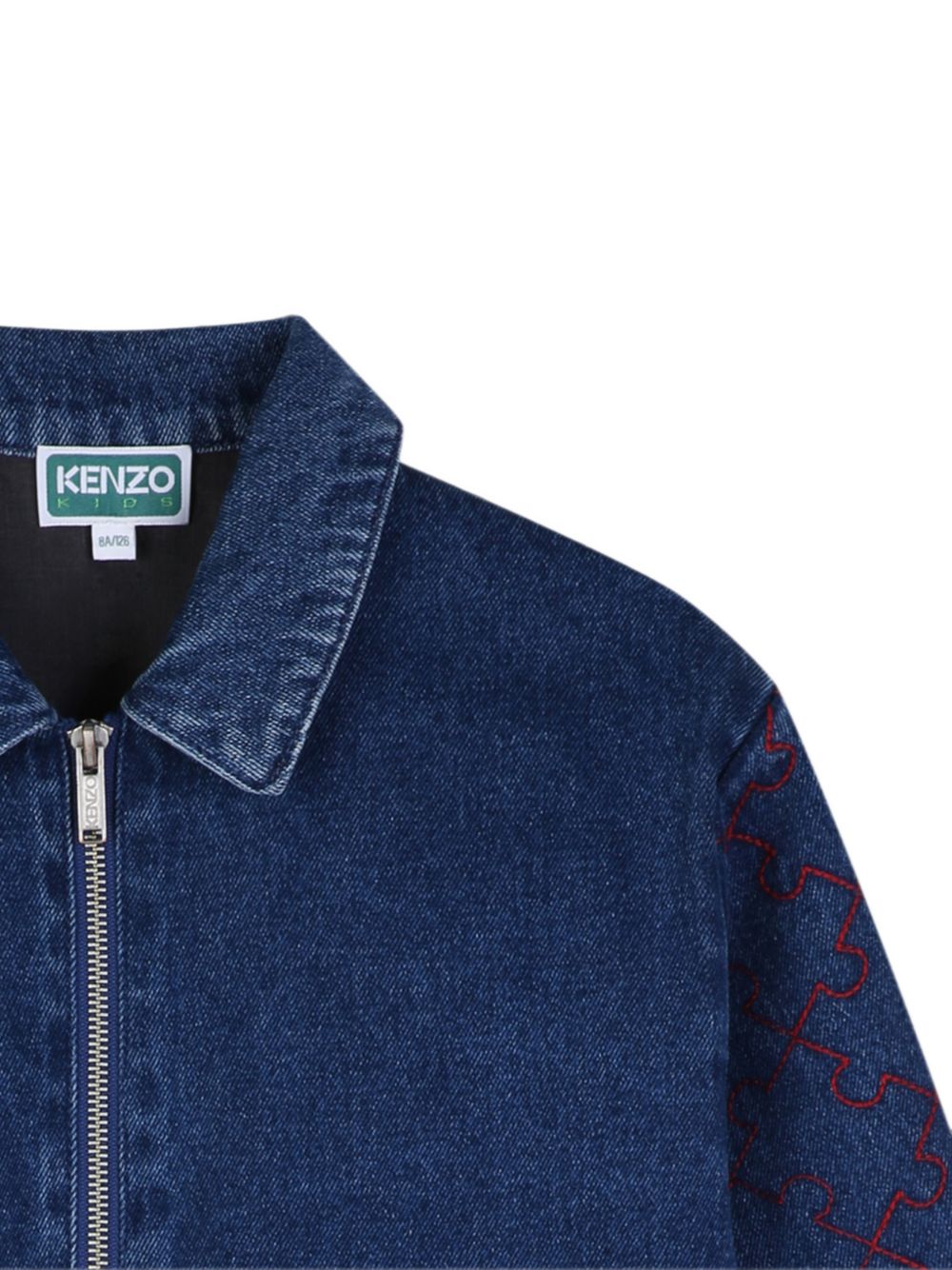 Giubbino per bambino Kenzo Kids blu con stampa grafica sul retro K61922 Z25 KENZO KIDS 