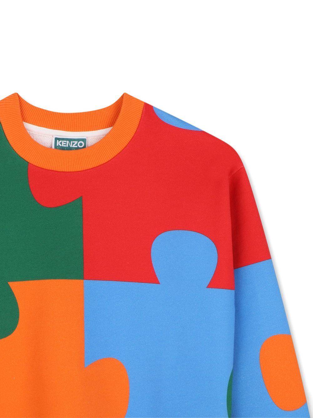 Felpa per bambino Kenzo Kids arancione con design puzzle K61926 Z41 KENZO KIDS 