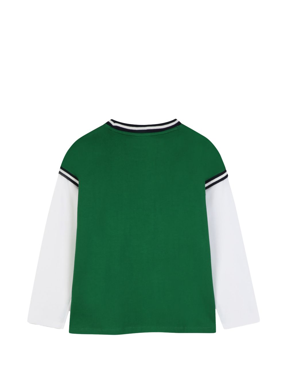 T-shirt per bambino Kenzo Kids verde con maniche a contrasto K61931 651 KENZO KIDS 