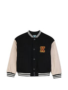 Bomber per bambino Kenzo Kids nero con applicazione logo K61936 09B KENZO KIDS 