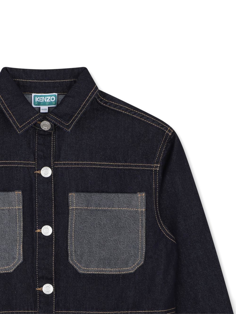 Camicia per bambino Kenzo Kids in denim con applicazione K61938 Z35 KENZO KIDS 