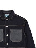 Camicia per bambino Kenzo Kids in denim con applicazione K61938 Z35 KENZO KIDS 