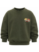 Felpa per bambino Kenzo Kids verde con stampa grafica K61940 64Q KENZO KIDS 