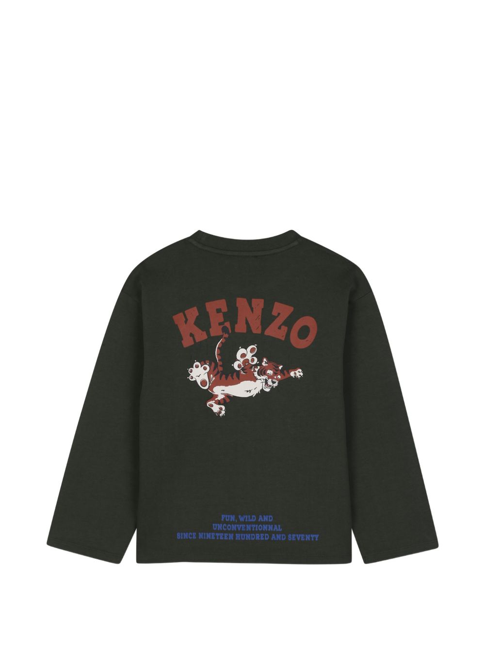 T-shirt per bambino Kenzo Kids verde con stampa del logo sul petto K61947 64Q KENZO KIDS 