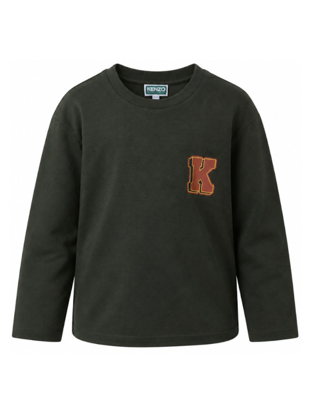 T-shirt per bambino Kenzo Kids verde con stampa del logo sul petto K61947 64Q KENZO KIDS 