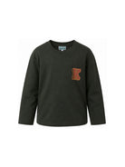 T-shirt per bambino Kenzo Kids verde con stampa del logo sul petto K61947 64Q KENZO KIDS 