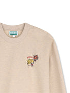 Felpa per bambino Kenzo Kids beige con stampa grafica K61958 230 KENZO KIDS 