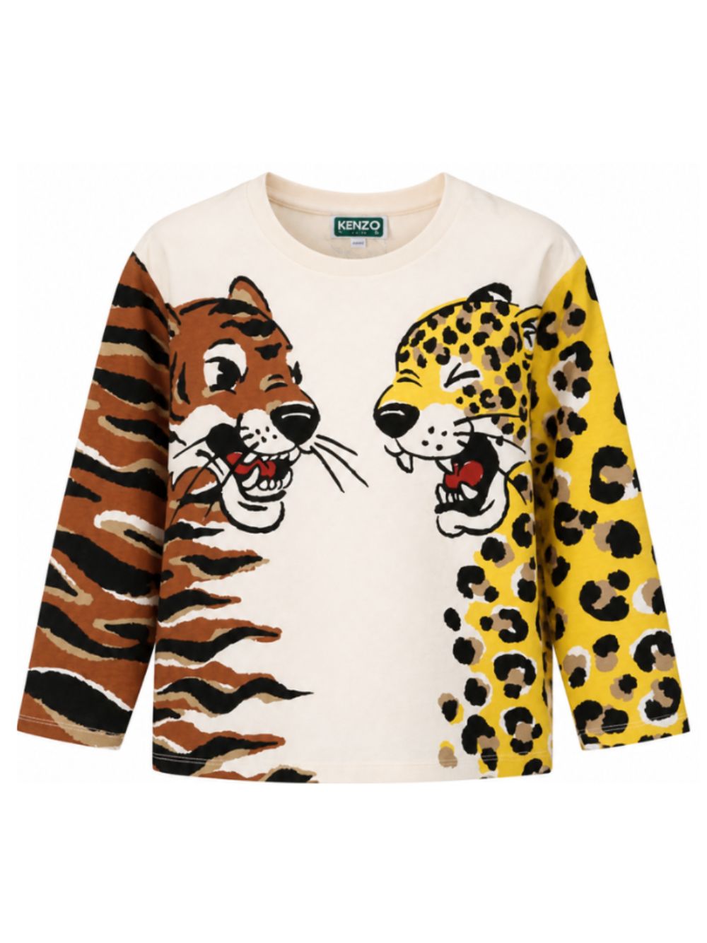 T-shirt per bambino Kenzo Kids beige con stampa grafica K61960 21G KENZO KIDS 