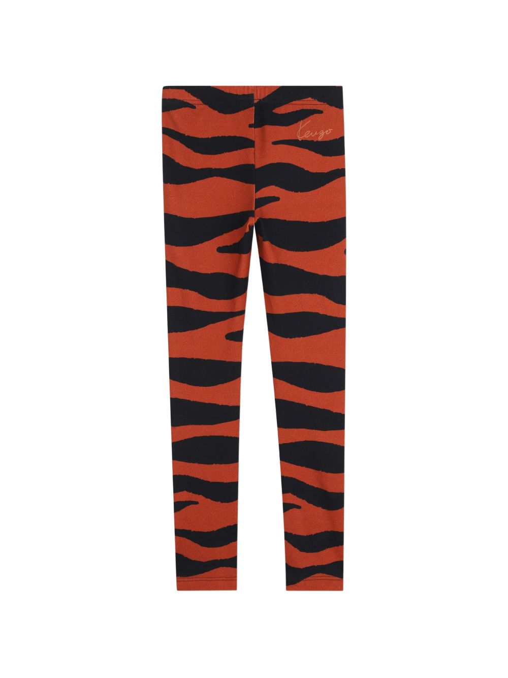 Leggings per bambina Kenzo Kids arancione e nero con stampa animalier K61964 Q50 KENZO KIDS 