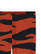 Leggings per bambina Kenzo Kids arancione e nero con stampa animalier K61964 Q50 KENZO KIDS 