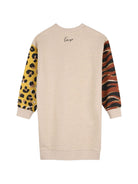 Abito per bambina Kenzo Kids beige con stampa animalier K61969 230 KENZO KIDS 