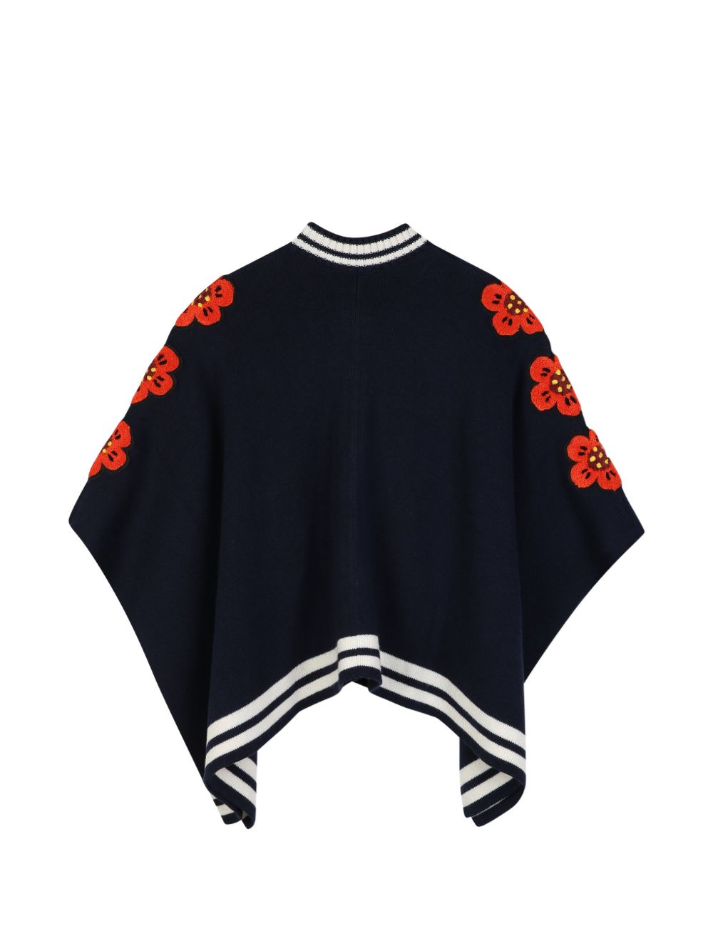 Mantella per bambina Kenzo Kids blu Boke Flower con bordo a righe K62002 845 KENZO KIDS 