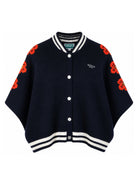 Mantella per bambina Kenzo Kids blu Boke Flower con bordo a righe K62002 845 KENZO KIDS 