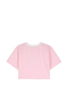 T-shirt per bambina Kenzo Kids rosa con taglio crop K62004 44F KENZO KIDS 