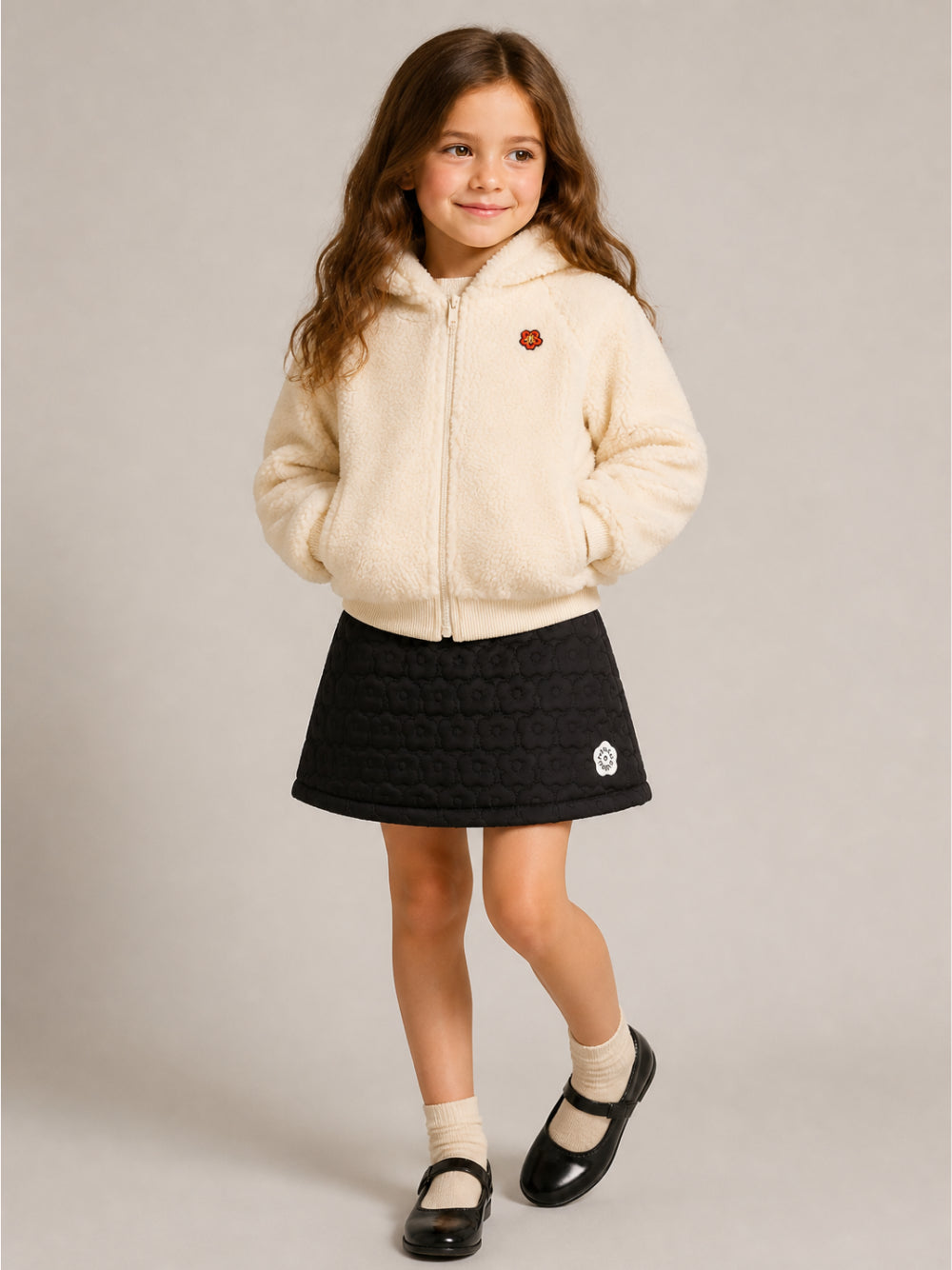 Gonna per bambina Kenzo Kids nera Boke Flower trapuntata K62005 09B KENZO KIDS 