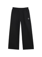 Pantaloni sportivi per bambina Kenzo Kids neri con applicazione frontale con logo K62006 09B KENZO KIDS 