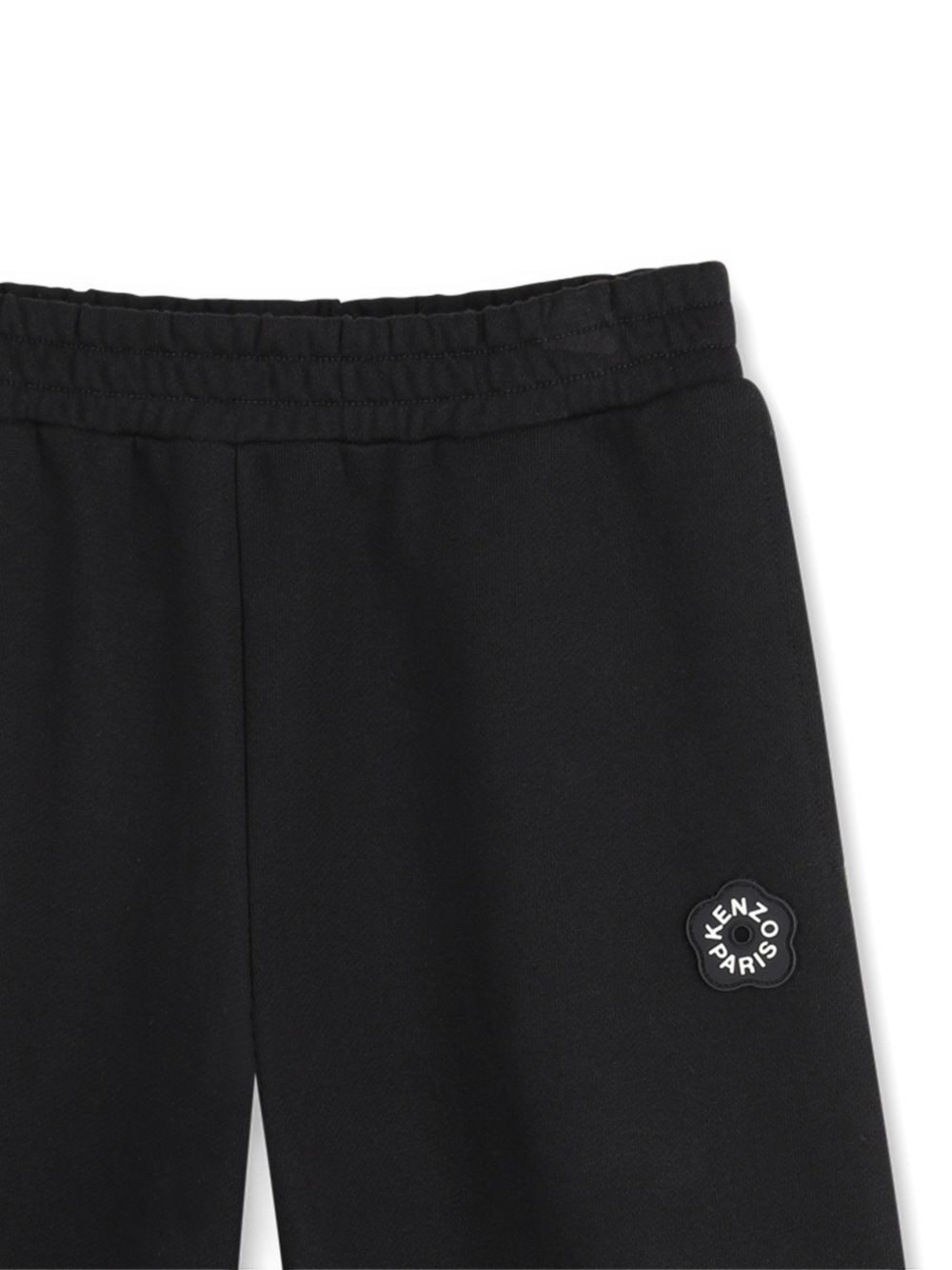 Pantaloni sportivi per bambina Kenzo Kids neri con applicazione frontale con logo K62006 09B KENZO KIDS 
