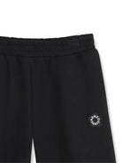 Pantaloni sportivi per bambina Kenzo Kids neri con applicazione frontale con logo K62006 09B KENZO KIDS 