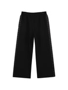 Pantaloni sportivi per bambina Kenzo Kids neri con applicazione frontale con logo K62006 09B KENZO KIDS 