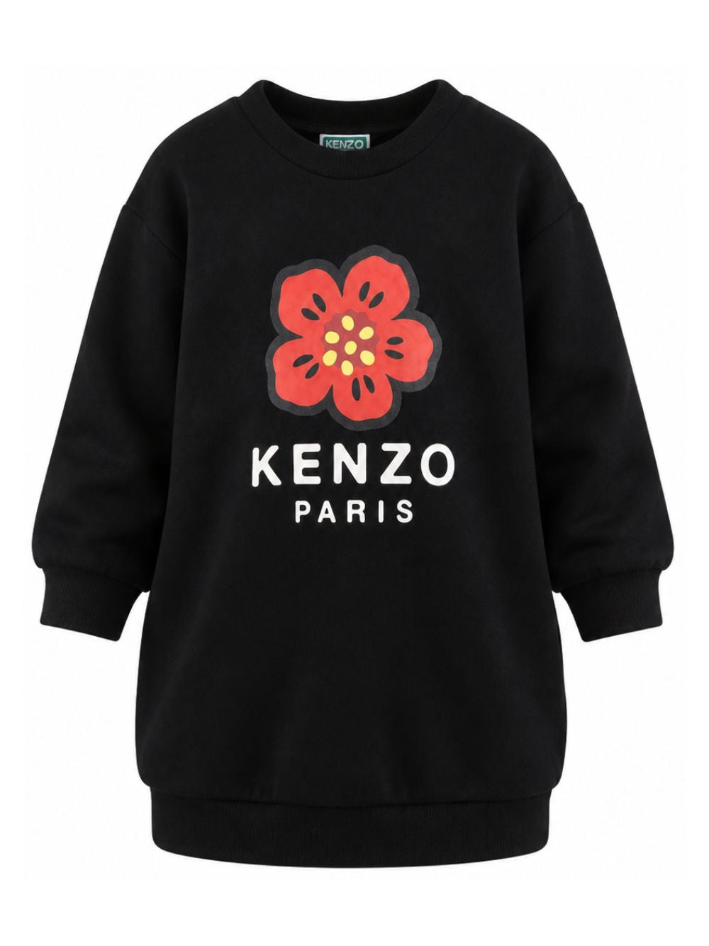 Abito per bambina Kenzo Kids nero con stampa grafica Boke Flower K62010 09B KENZO KIDS 