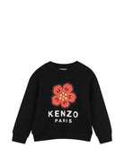 Felpa per bambina Kenzo Kids nera con stampa Boke Flower K62014 09B KENZO KIDS 