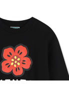Felpa per bambina Kenzo Kids nera con stampa Boke Flower K62014 09B KENZO KIDS 