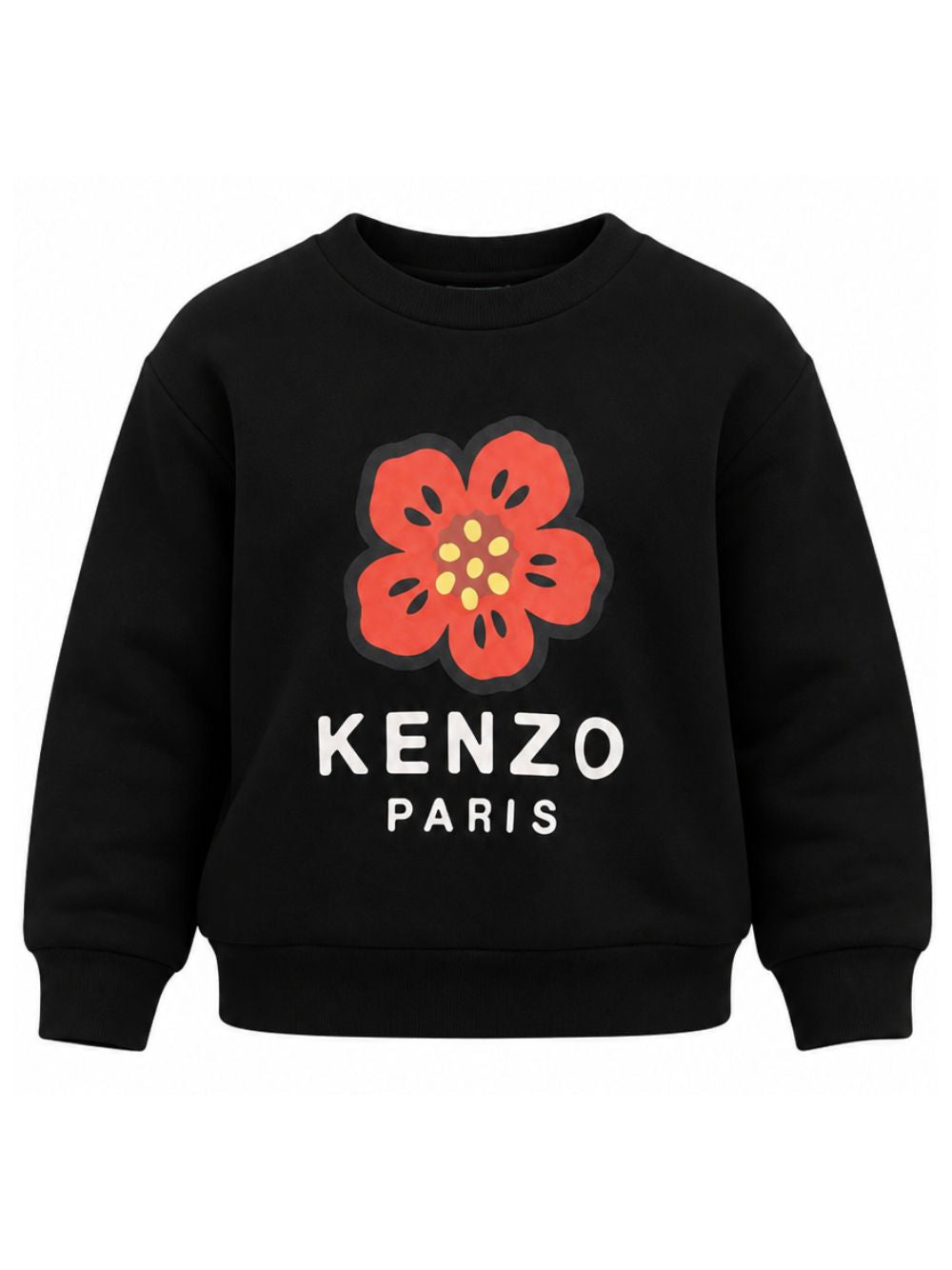 Felpa per bambina Kenzo Kids nera con stampa Boke Flower K62014 09B KENZO KIDS 