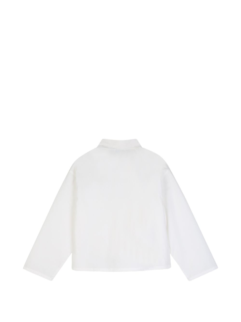 Camicia per bambina Kenzo Kids bianca con applicazione frontale con logo Boke Flower K62019 117 KENZO KIDS 