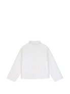 Camicia per bambina Kenzo Kids bianca con applicazione frontale con logo Boke Flower K62019 117 KENZO KIDS 