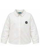 Camicia per bambina Kenzo Kids bianca con applicazione frontale con logo Boke Flower K62019 117 KENZO KIDS 