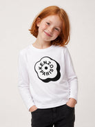 T-shirt per bambini Kenzo Kids bianca con stampa grafica K62020 117 KENZO KIDS 