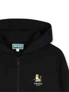 Felpa per bambino Kenzo Kids nera con applicazione Tiger K62023 09B KENZO KIDS 